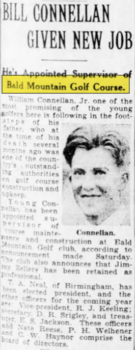 Bald Mountain Golf Course - Feb 8 1931 Article William Connellan (newer photo)